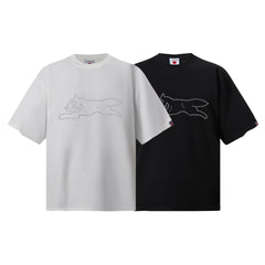 Cross border trendy brand BBCicecaream cartoon pattern casual heavyweight pure cotton round neck short sleeved loose fashion versatile