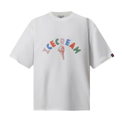 Cross border beauty trend BBCicecaream new printed casual versatile pure cotton high-quality short sleeved t-shirt (17)