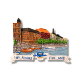 🇫🇮 Finland Helsinki Cityscape 3D Magnet