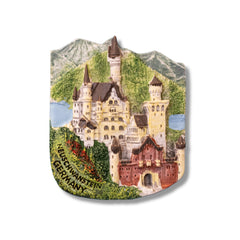 🇩🇪 Germany Neuschwanstein Castle (Red Gate) 3D Magnet