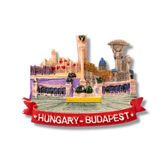 ðŸ‡ðŸ‡º Hungary Budapest Cityscape 3D Magnet