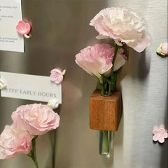 Wooden Test Tube Vase Fridge Magnet Sticker