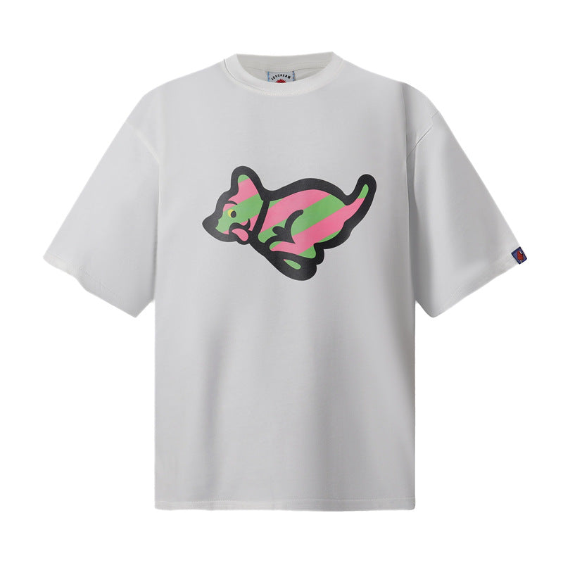 Cross border beauty trend BBCicecaream new printed casual versatile pure cotton high-quality short sleeved t-shirt (12)