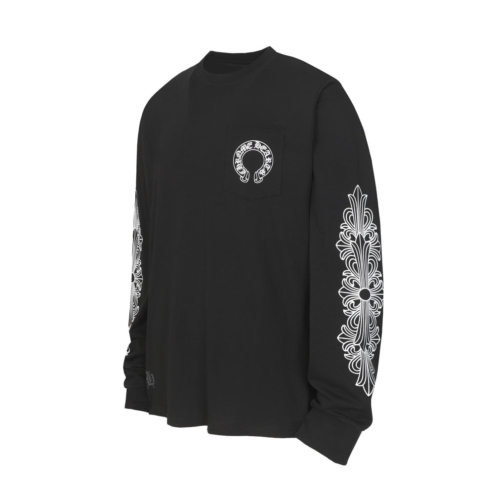 ChromeHearts25ss Horse Hoof Sanskrit Print Long-Sleeved T-Shirt