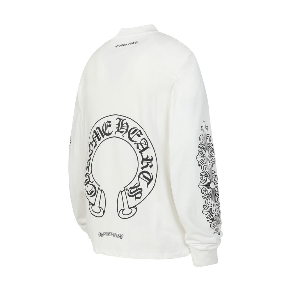ChromeHearts25ss Horse Hoof Sanskrit Print Long-Sleeved T-Shirt
