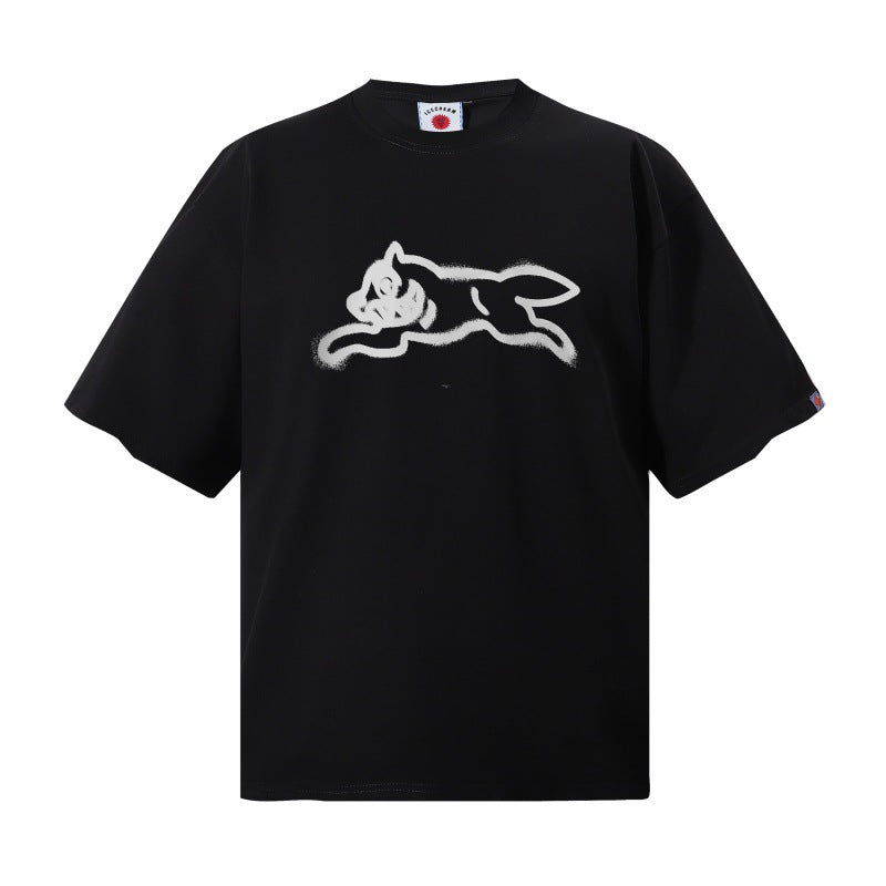 Cross border beauty trend BBCicecaream new printed casual versatile pure cotton high-quality short sleeved t-shirt (8)