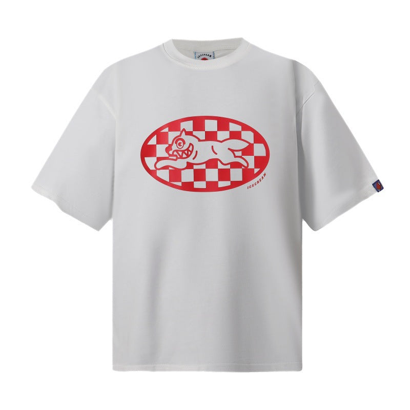 Cross border beauty trend BBCicecaream new printed casual versatile pure cotton high-quality short sleeved t-shirt (13)