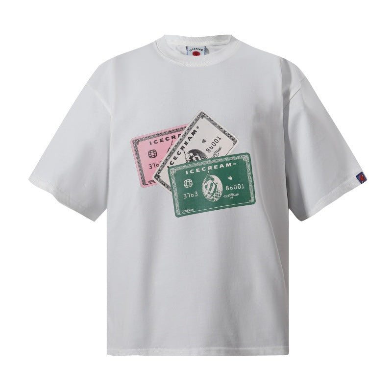 Cross border beauty trend BBCicecaream new printed casual versatile pure cotton high-quality short sleeved t-shirt (5)