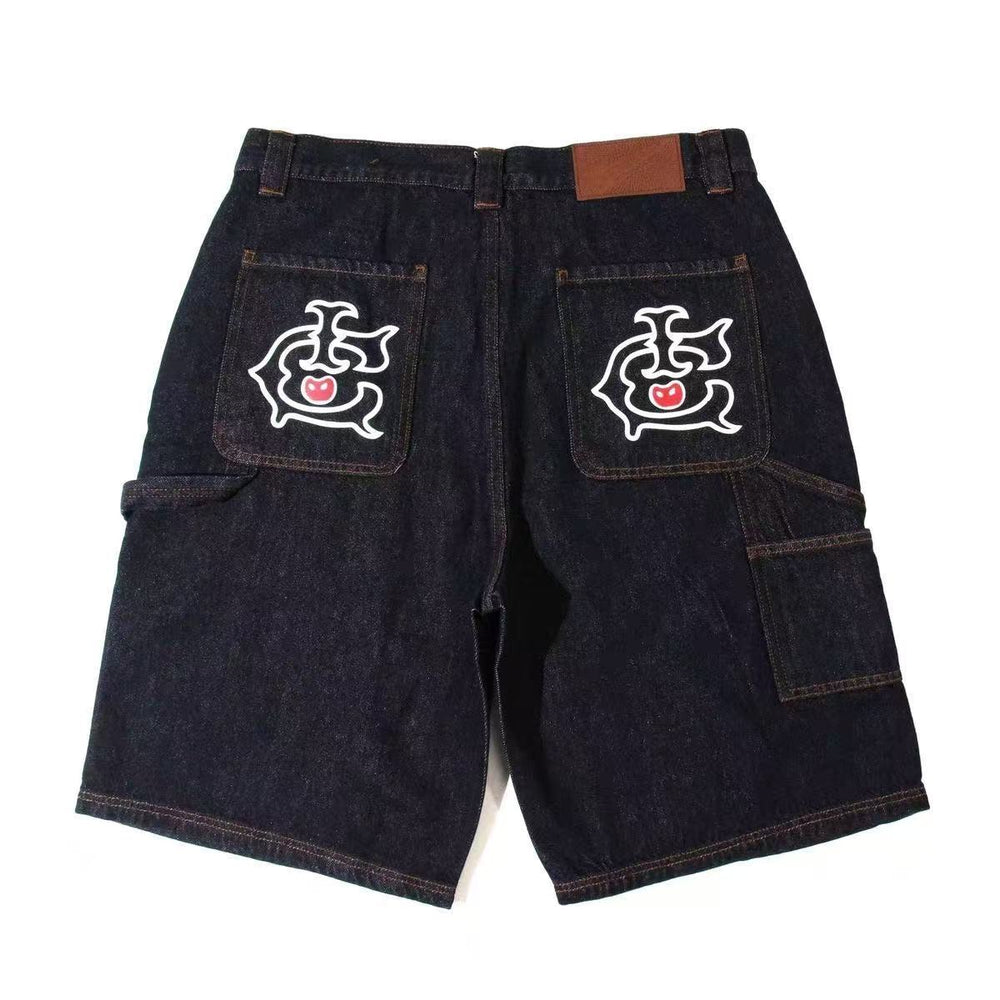 BBC ICECREAM Two-Knee Workover Five-Piece Pants Denim Shorts