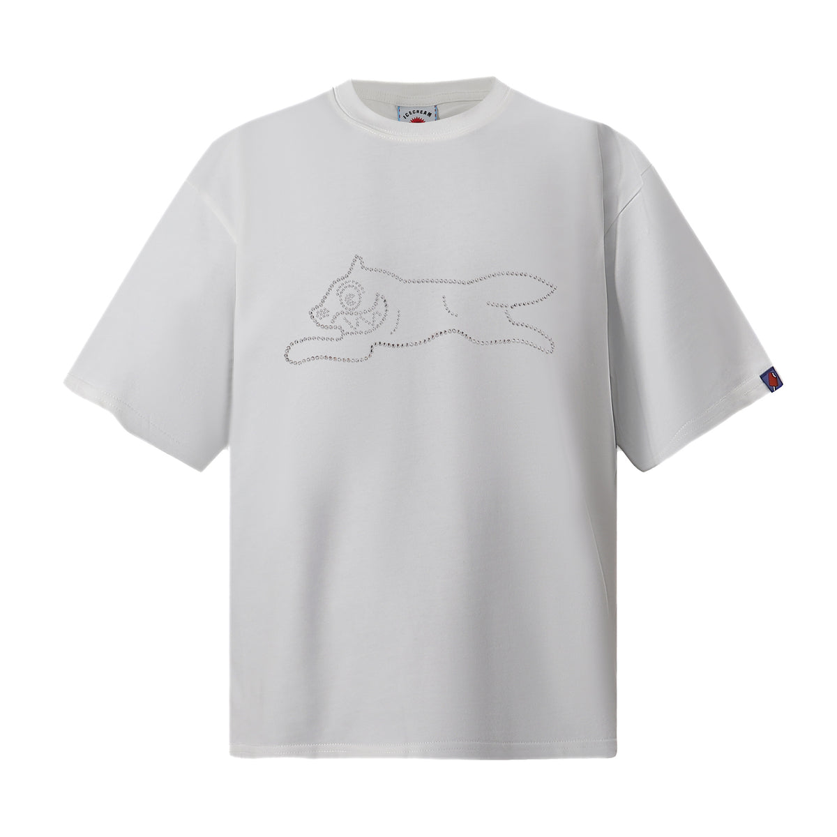Cross border trendy brand BBCicecaream cartoon pattern casual heavyweight pure cotton round neck short sleeved loose fashion versatile