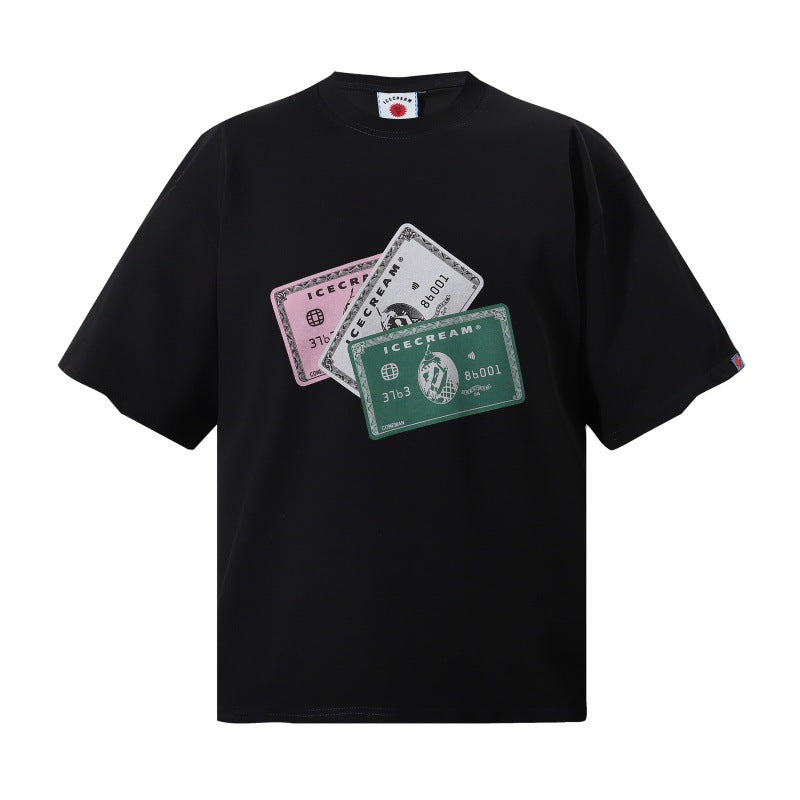 Cross border beauty trend BBCicecaream new printed casual versatile pure cotton high-quality short sleeved t-shirt (5)