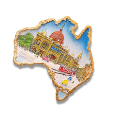 🇦🇺 Australia Melbourne Flinders Street 3D Magnet