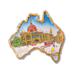 🇦🇺 Australia Melbourne Flinders Street 3D Magnet