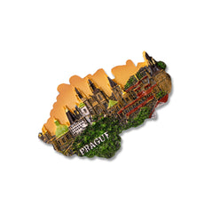 🇨🇿 Czech Prague Castle Skyline 3D Magnet