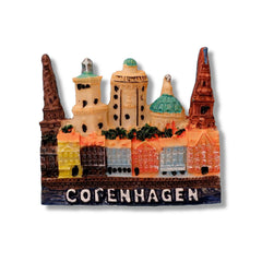 🇩🇰 Denmark Copenhagen City Landmarks 3D Magnet