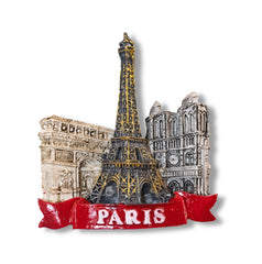 🇫🇷 France Paris Eiffel Tower Landmarks 3D Magnet