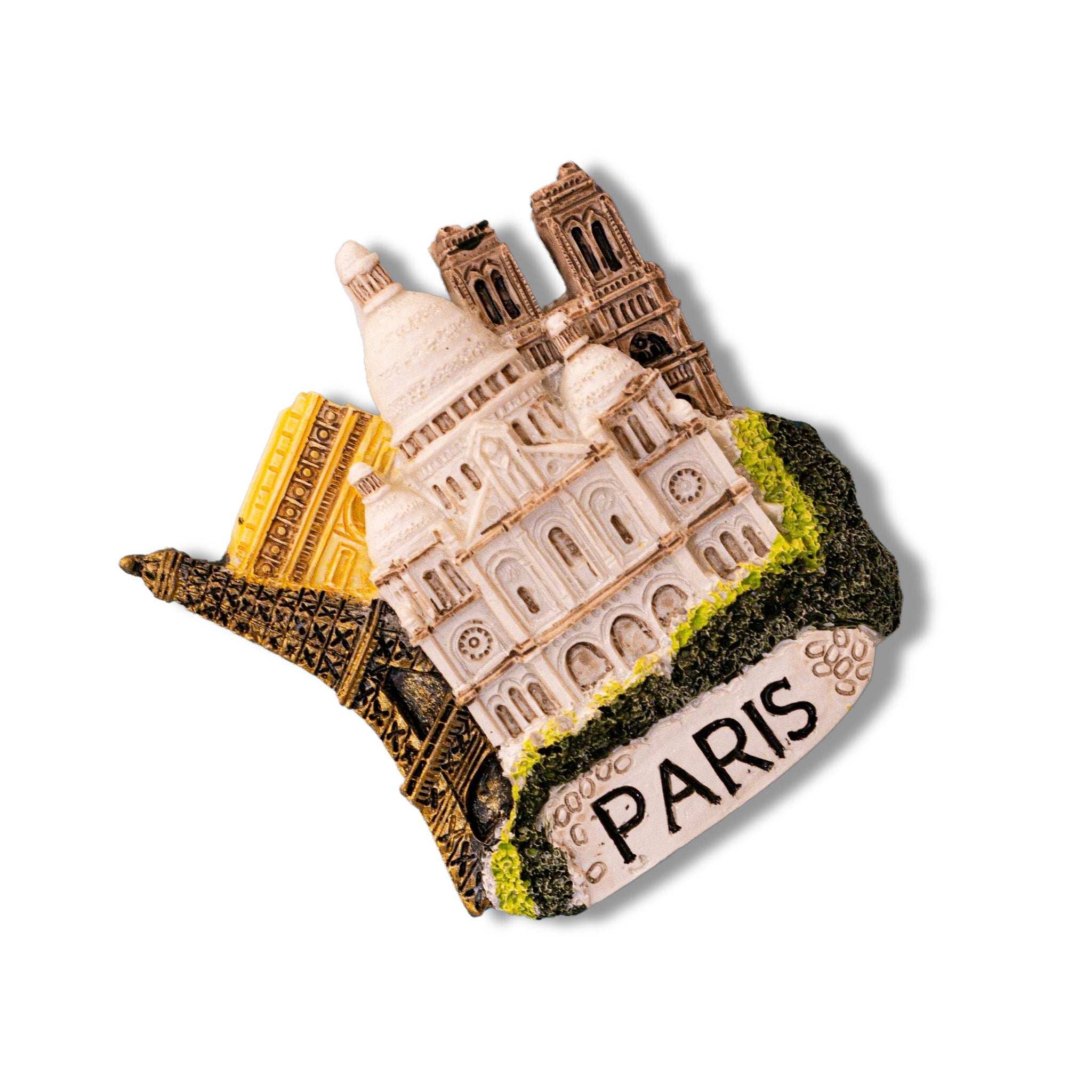 🇫🇷 France Paris Eiffel Tower Notre-Dame Arc de Triomphe 3D Magnet