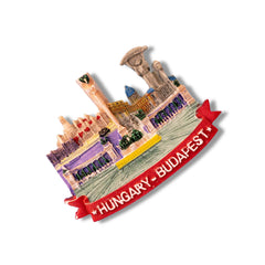 🇭🇺 Hungary Budapest Cityscape 3D Magnet