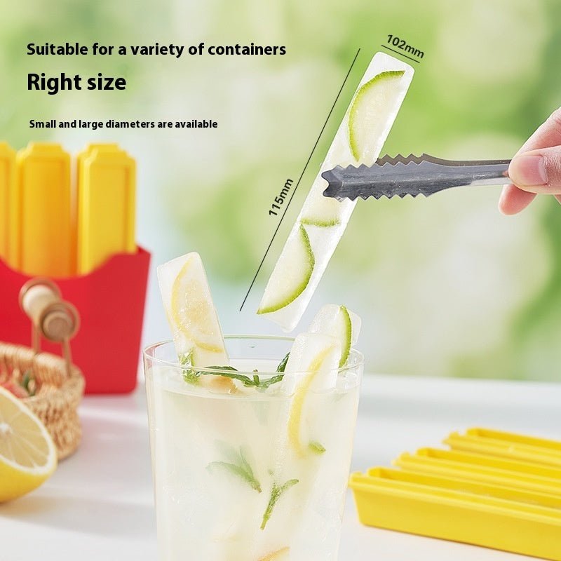 Long Ice Cube Mold French Fries Press Ice Tray Magnetic Suction Refridgerator Magnets