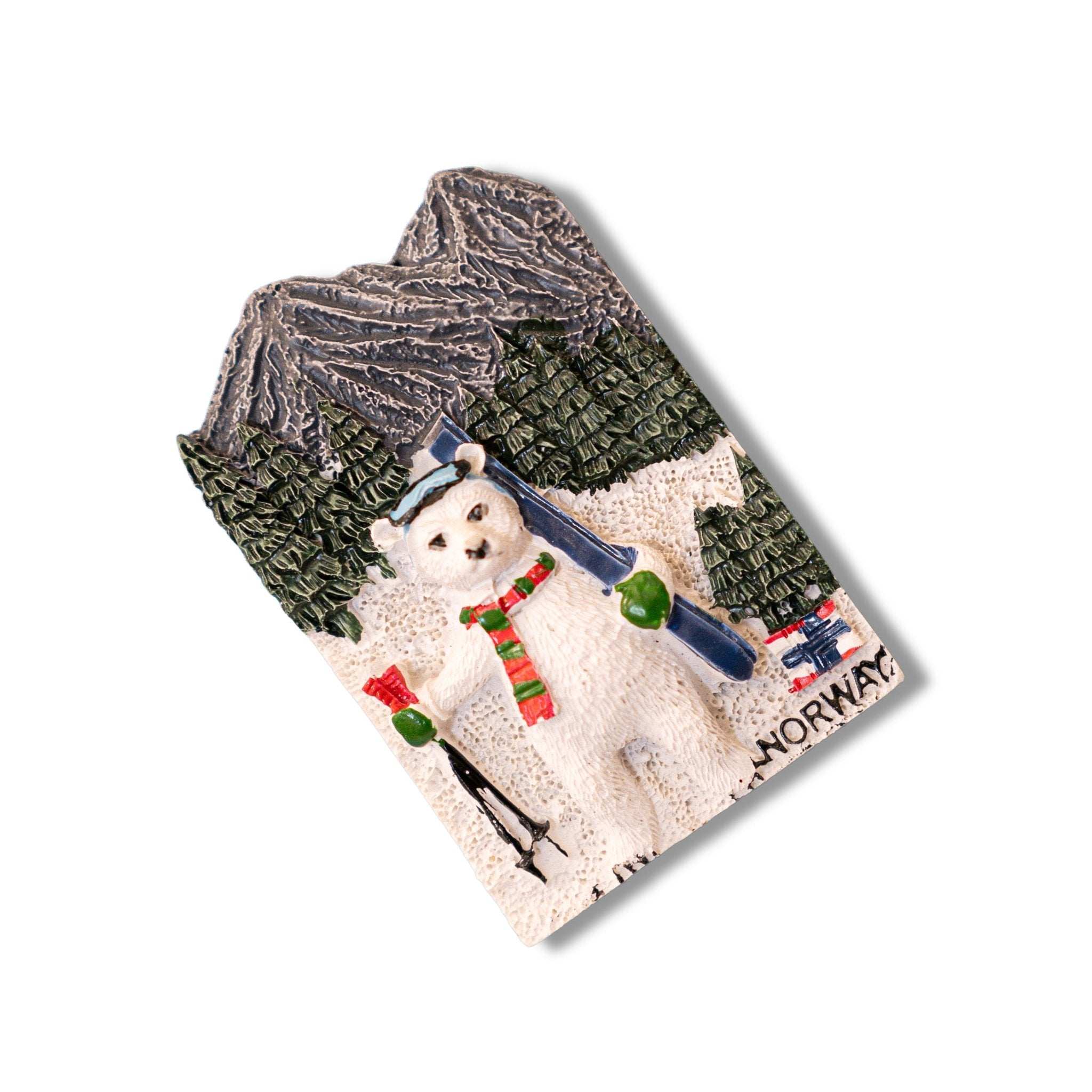 🇳🇴 Norway Polar Bear Skiing 3D Magnet
